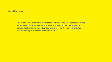 We will be closed